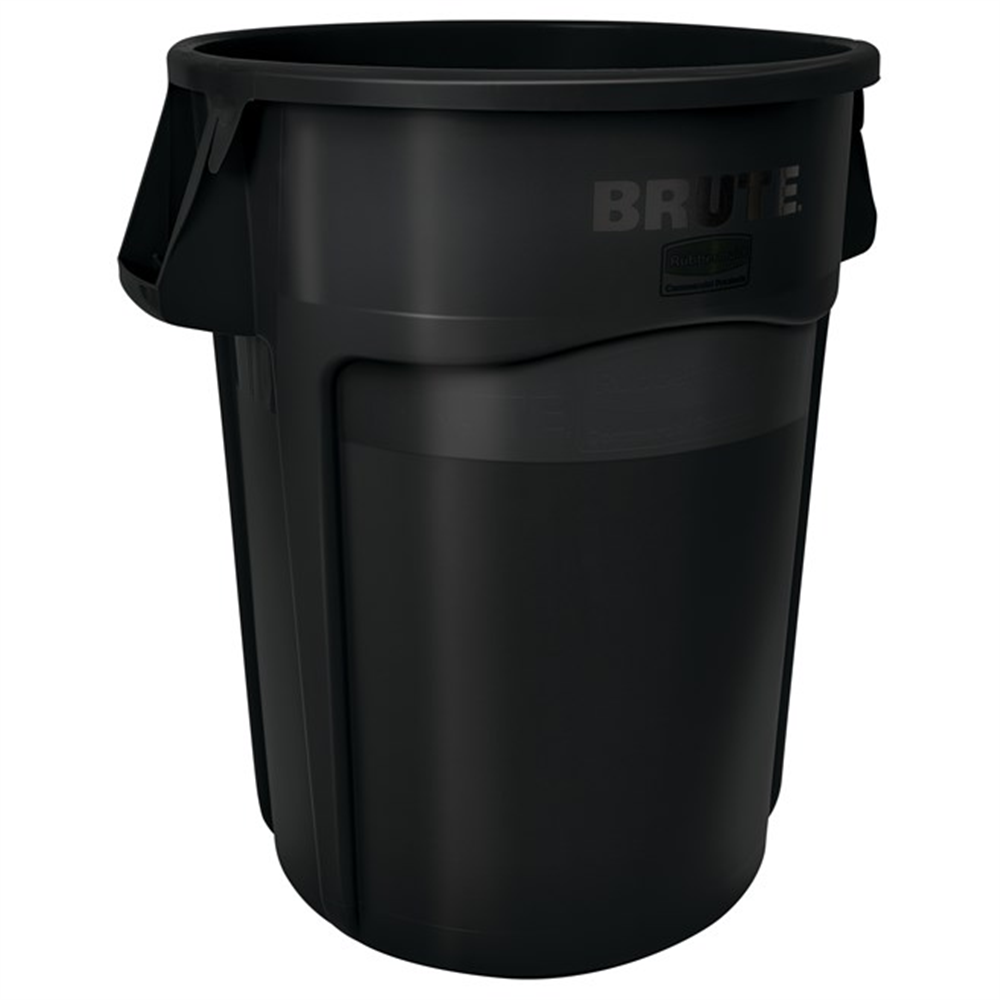 Brute® Rubbermaid® 44-gal Black Waste Container (31.5 in. x 24 in., 4 Containers/CS)